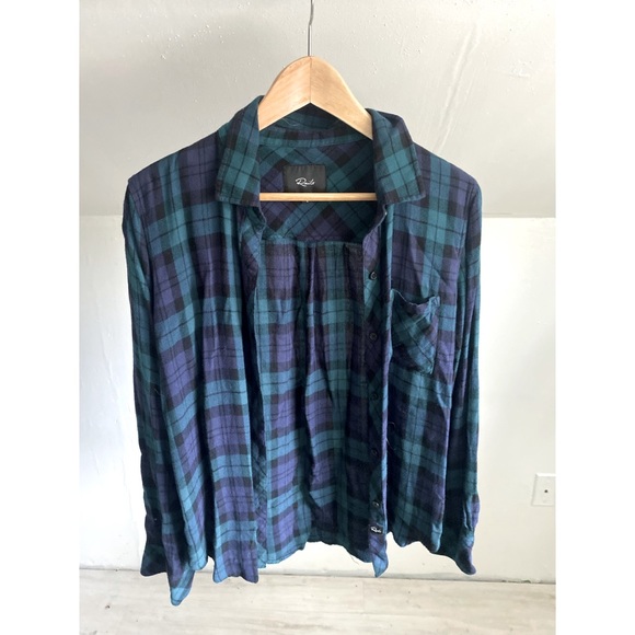 Rails Hunter Plaid Shirt in Blackberry Teal - Picture 4 of 8
